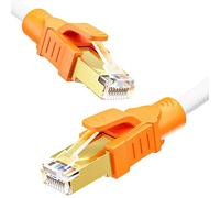 MEIPEK Ethernet Cable 3m Cat 8, High Speed Internet Cable 40Gbps 2000MHz | Gigabit RJ45Shielded 26AWG S/FTP White Lan Network POE for Modem Router, Compatible with Cat 7/Cat 8/Cat 6a