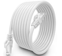 MEIPEKCat 6 Lan Cable 10 Meters, Ethernet Cable 10m, FTP Shielded Internet High Speed 1000Mbps 250MHz Rj45 Wlan 23AWG CCA Wifi White 30ft for Router Modem