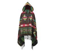 MeiPing Womens' Bohemian Wraps Hooded Capes Coat Shawls Cold Weather, Coffee, One Size