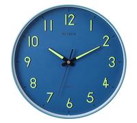 MEIRED Night Light Wall Clock 12 Inch Silent Non Ticking Battery Operated Wall Clocks Glow in The Dark, Lighted Up Wall Clock for Bedroom Living Room/Kitchen, Blue