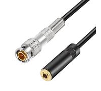 MEIRIYFA 0.5M BNC Male to 3.5mm TRS Female Plug Stereo Coaxial Power Audio Cable - Compatible with tecsun S2000, S8800, CR1100DSP Desktop Radio