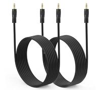 MEIRIYFA 2.5mm TRS Audio Extension Cable, 2.5mm TRS Male to Male Stereo Audio Plug Adapter Cable for Smartphone, Headphone, MP3 Player, Recorder, Camera (2PCS, 1.8M)