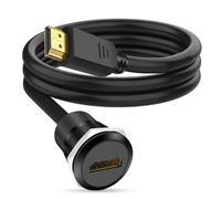 MEIRIYFA 4K HDMI Extender Cable, HDMI 2.0 Panel Mount Male to Female Adapter Extension Cable Support 4K@60Hz 3D HDR Compatible with HDTV, PS3/PS4, Laptop, Monitor, Projector - 1M (M-F)