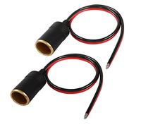 MEIRIYFA Car Cigarette Lighter Female Socket Extension Cable, 2 Pack Car Charger Power Cigarette Lighter Female Socket Cable Adapter with 12AWG