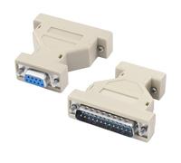 MEIRIYFA DB9 to DB25 Serial Adapter Coupler, DB9 Female to DB25 Male RS-232 Gender Changer AT Modem Adapter Connetor for PC Serial Devices (2PCS)