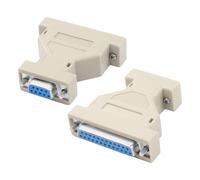 MEIRIYFA DB9 to DB25 Serial Adapter Coupler, DB9 to DB25 RS-232 Serial Gender Changer AT Modem Adapter Connetor for PC Serial Devices (2PCS) (DB9 F - DB25 F)