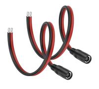 MEIRIYFA DC8020 Power Pigtail Cable, DC 8.0MM x 2.0MM Female to Bare Wire Open End Power Cable Supply Repair Cable 14AWG for Portable Power Station, Solar Cell, Outdoor Power Supply - 2Pack, 0.3M