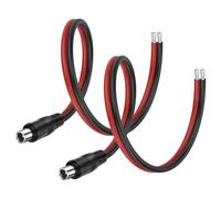 MEIRIYFA DC8020 Power Pigtail Cable, DC 8.0x2.0MM Male Plug to Bare Wire Open End Power Cable Supply Repair Cable 14AWG for Portable Power Station, Outdoor Power Supply - 2Pack, 0.3M