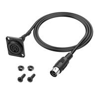 MEIRIYFA DIN 8 Pin MIDI Extension Cable, D-Type MIDI DIN 8 Pin Male to Female Extension Cord Panel Mount Audio Plug Wire for Bang Olufsen PowerLink MK2-83CM