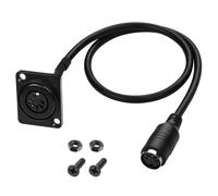 MEIRIYFA MIDI DIN 5Pin Extension Cable Cord, D-Type Panel Mount DIN 5 PIN Female to Female Audio Adapter Cable for Keyboard Synthesizer, Organ, Electric Piano, MIDI Guitar - 53CM