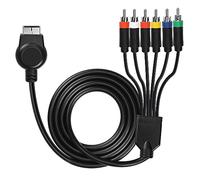 MEIRIYFA PS3 PS2 Component AV Cable, HD Audio Video Cable 5RCA YPbPr Component + RCA Video Audio Cable for PS2/PS3 Console - 1.8M, Black