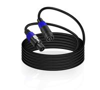 MEIRIYFA Speakon Extension Cable, Male to Female Speaker Audio Cable Cord Break Out with Twist Lock for DJ PA Stage Loudspeaker Amplifier (2.5M)