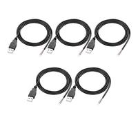 MEIRIYFA USB 2.0 Pigtail Cable Male Plug 2 Pin Open End Bare Wire, USB A Male to 2 Pin Bare Wire Power Extension Cable 24AWG 5V 2.5A 2 Cores Wire for DIY Replacement Repair - 1M (5 PCS)