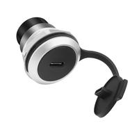 MEIRIYFA USB 3.0 to USB C Panel Mount Adapter Connector, 5Gbps USB 3.0 Female to USB C Female Circular Connector with Waterproof Cover for Phones, Laptop, Tablets and More (Silver, 1Pcs)