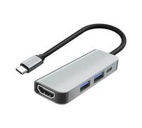 MEIRIYFA USB C Hub 4 in 1 Multiport Adapter with 4K HDTV, 100W PD, 2*USB 3.0 5Gbps Port USB 3.0 4 Port Splitter Expander for PC, Desktop, Laptop, Flash Drive, Keyboards