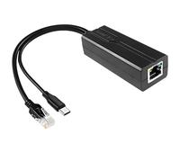 MEIRIYFA USB Type C PoE Splitter 5V 2.4A, PoE to USB-C Adapter 10/100Mbps IEEE 802.3af Standard Power Over Ethernet for Tablets, Dropcam, Security IP Cameras and More