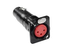 MEIRIYFA XLR 3 Pin Female to Female Pass Through Panel Mount Jack, XLR 3PIN Adapter Feed/Pass Thru Converter Compatible with Microphone, Mixer (Female to Female)