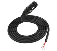 MEIRIYFA XLR Cable Microphone Cable 3pin XLR Pigtail Bare Wire Open End Gold Plated XLR Connector Speaker Cord Replacement Audio Cable for DJ/PA Amplifier Subwoofer-2M (XLR Female)