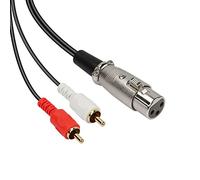 MEIRIYFA XLR Female to Dual RCA Male Plug Y Splitter Stereo Audio Cable, 3 Pin Connector Adapter (1.5M)