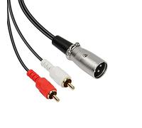 MEIRIYFA XLR Male to 2 Phono RCA Plug Adapter Y Splitter Patch Cable, 1 XLR Male 3 Pin to Dual RCA Male Plug Stereo Audio Cable Connector(1.5M)