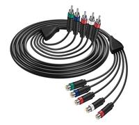 MEIRIYFA YPbPr Component Video Extension Cable | 5RCA Female-to-Male Audio Video HD Component Cable for DVD Players, VCR, Camcorder, HDMI Crossover, Set Top Box (1.8M)