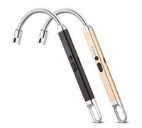 MEIRUBY 2 Pack Electric Candle Lighter with 360° Long Flexible Neck, Christmas Stocking Fillers Women Mom Housewarming Birthday Gifts for Women, USB Arc Rechargeable Windproof Long Lighter for Candle