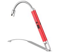 MEIRUBY Lighter Electric Lighter Candle Lighter Rechargeable USB Lighter Arc Lighters for Candle Camping BBQ (Red)