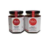 Mei's homemade Chiu Chow Chilli Oil Crunchy x1 (155g) & Original Chilli Sauce x 1(175g) Garlicky Gluten Free Plant-based