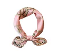 MEISEE 100% Mulberry Silk Scarfs Small Square Scarf 21" x 21" Neck Scarf Breathable Lightweight for Women Gift Packed, 23-pink Classic, Small