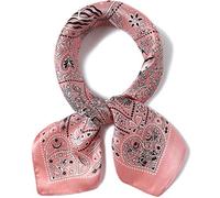 MEISEE Women's Child Silk Scarf, A-20 Pink Flowers, Small