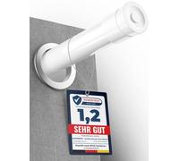 MEISENBERG Curtain Pole without Drilling - White - Telescopic Rod Curtain - Shower Rail, Tension Rod - 1 Piece (70-120 cm)