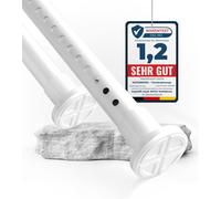 MEISENBERG Tension Rods for Curtains White, Extendable Curtain Poles 210-260 cm - Ø 32 mm Diameter, Heavy Duty Tension Pole No Drilling - for Living Room, Wide Window and Sliding Door