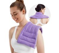 MEISENHOME Microwave Heating Pad for Pain Relief, 8 x 18 Microwavable Moist Heat Pads for Neck, Shoulder, Back, Knee, Period Cramps, Rice Heat Pack Hot & Cold Compress Reusable & Portable, Purple