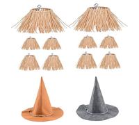 MEISH 12pcs Halloween Scarecrow Costume Set Scarecrow Hat Scarecrow Straw Kit Scarecrow Costume Accessories for Halloween Party