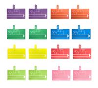 MEISH 16pcs Colorful Guided Reading Strips Finger Focus Reading Tools Finger Focus Spacer Handwriting Auxiliary Tool Supplies for Kids