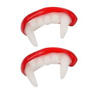MEISH 2 Pieces Halloween Vampire Teeth Fake Fangs Vampire Costume Accessories for Masquerade Theme Party Cosplay
