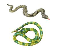 MEISH 2 Pieces Inflatable False Snake PVC Realistic Snake Inflatable Animal Prank Toys Blow Up Snakes Pool Floats for Garden Party Halloween Decor