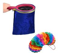MEISH 2 Pieces Magic Change Bags Magic Tricks Bag with Magic Change Flower Magic Tool Accessory Magic Kit for Children's Toy Gift (Blue)