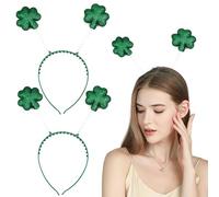 MEISH 2 Pieces St. Patricks Day Headband Shamrock Party Costume Headband Bopper Green Glitter Irish Party for Hair Accessory (4)