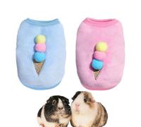 MEISH 2 Pieces Warm Bunny Rabbit Clothes Guinea Pig Clothes Pet Winter Clothes Comfortable Pet Vest Plush Warm Clothes for Small Pet