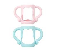 MEISH 2pcs Baby Bottle Handle Grip Feeding Bottle Handle Silicone Baby Bottle Handles Sleeves Sleeve Protector for Baby Self Feeding