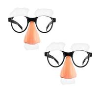 MEISH 2PCS Disguise Glasses Big Funny Fake Nose Eyebrow Mustache Eyewear Fancy Dress Up Tricky Props for Halloween Party Kids Adults
