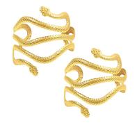 MEISH 2pcs Gold Snake Cuff Bracelet Adjustable Boho Chunky Upper Arm Cuff Minimalist Wire Armlet Bangle Jewelry for Women