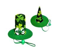 MEISH 2pcs St. Patrick's Day Dog & Cat Headband Cosplay Hat Pet Accessory - Green Acrylic - Small - Spring, Autumn - Machine Wash - Adult
