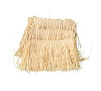 MEISH 3 Pcs DIY Miniature Thatched Roof Realistic Artificial Straw Diy Micro Landscape Creations Faux Thatch Roof Rolls Dollhouse Diorama Decoration Small Hay Crafting for Fairy Garden Ornament,6*30cm