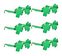 MEISH 3 Pieces St. Patrick 's Day Shamrock Sunglasses Four Leaf Clover Glasses Irish Shamrock Sunglasses for Party props, holiday costumes (6)