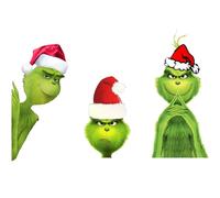MEISH 3Pcs Christmas Wiper Sticker Green Monster Car Sticker 3D Cartoon Windscreen Car Sticker Christmas Car Decor
