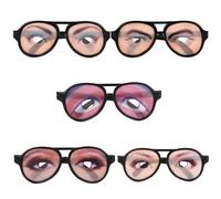 MEISH 5 Pieces Halloween Party Glasses Disguise Glasses Halloween Decorative Glasses for Cosplay Party Masquerade Ball