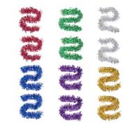 MEISH 6 Pieces Christmas Tinsel Garland Chunky Fine Garland Decoration Hanging Christmas tree House Window (12)