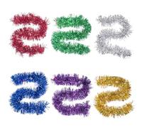 MEISH 6 Pieces Christmas Tinsel Garland Chunky Fine Garland Decoration Hanging Christmas tree House Window (6)